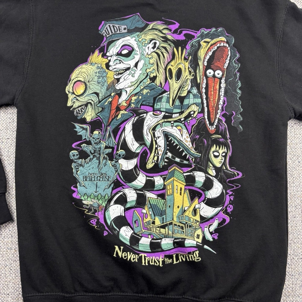 Universal Studios Halloween Horror Nights HHN Beetlejuice Hoodie Adult Sz Small - Picture 8 of 8